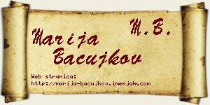 Marija Bačujkov vizit kartica